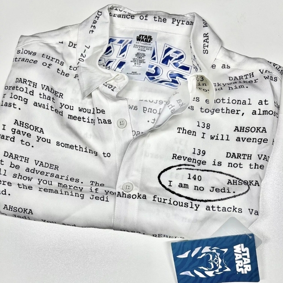 2024 Disney Parks Star Wars Ahsoka Tano Woven Shirt Ashley Eckstein Adult XL & M - Picture 7 of 7